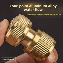2pcs/4pcs/6pcs Water Connector, Copper-Plated Water Gun Fitting, Hose Connection, Quick Connection, High-Pressure Water Gun Connection - Multicolor - View 1