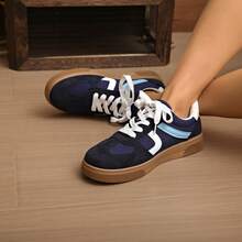 Zapatillas deportivas casuales, de patinaje, antideslizantes y resistentes, con diseño de pastor alemán, de la mejor de primavera/verano 2025, tallas extra grandes del 36 al 42 para mujeres - Azul - Ver 2