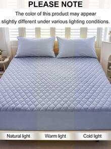 1件装蓝色防水床垫保护套，静音床垫垫，深口袋设计，柔软透气，四季皆宜，老年人适用。 - 藍色 - 查看 5