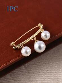 Faux Pearl Anti-Glow Neckline Button Pin, Waist Pin, Atmospheric And Elegant Fixed Clothes Button Pin, Teen Girls Waist Goddess, A Pin Anti-Glow Goddess