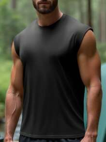 Camiseta sin mangas para entrenamiento de hombre, diseño de hombros anchos, hecha de tela transpirable y de secado rápido, adecuada para ejercicios diarios, clases de fitness y deportes al aire libre, estilo cómodo y práctico