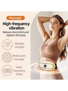 RAF 1 Portable Home Use Waist Massager - Relieves Fatigue, Heating & Vibration Massage, Ideal Gift For Parents1 Portable Home Use Waist Massager - Relieves Fatigue, Heating & Vibration Massage, Ideal Gift For Parents (White/Green)