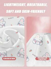 شنطه سفر اغراض سفر لوازم السفر اغراض السفر اشياء للسفر4 قطعة/مجموعة أرنب وردي مقيم في فندق، مجموعة أربعة قطع كبيرة واسعة للاستخدام مرة واحدة، مجموعة أربعة قطع ذات لون أبيض سادة، أغطية وسادات سرير للاستخدام مرة واحدة بدون غسيل، ضروريات سفر نظيفة وصحية، أغطية سرير ولحاف (نمط طباعة عشوائي)