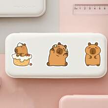 100pcs Cute Capybara Doodle Stickers, Capybara Themed Stickers, Capybara Merchandise, Adorable Stickers, Animal Stickers, Fun Stickers, Capybara Gifts, Capybara Models, Waterproof Vinyl Stickers, Stylish Laptop Sticker Set, Skateboard Stickers, Water Bottle Stickers, Notebook Stickers - Multicolor - View 7