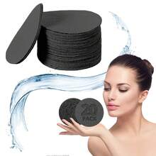 100%天然纤维素纤维心形洁面海绵，可重复使用，适用于面部清洁和去角质。 - 粉色 - 查看 10