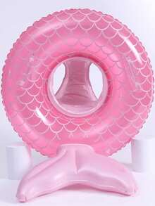 1 件儿童加厚双气室防倾覆美人鱼充气游泳圈，救生衣游泳池水上玩具，适合幼儿和儿童，男孩和女孩 - 彩色 - 查看 6