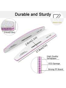 10 件套 100/180 号专业美甲锉、缓冲海绵块刷、指甲剪套装、带角质层钳、推刀、指甲钳、手指分离器、美甲套装、UV 凝胶抛光工具 - 彩色 - 查看 5