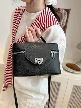 1 pièce Sac à épaule, sac à main, sac bandoulière en PU de couleur unie et classique simple pour femme. Nouveau sac de marque haut de gamme, facile à porter, convient pour les déplacements d'été, le shopping, la promenade, les jeunes femmes, les étudiantes, les cols blancs, cadeau de vacances