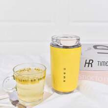 SMEG 320ML Office Beverage Vacuum Cup Travel Portable Drinking Cup Stainless Steel Vacuum Car Leak Proof Handle Coffee Vacuum Cup Thermal Insulation Cooling Cup Back To School