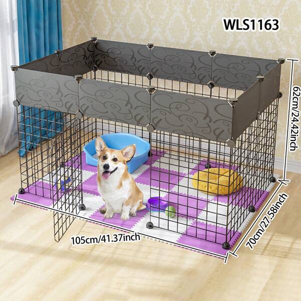 Plastic Dog Fence Indoor Cage For Small Dog/Puppy (Pomeranian, Teddy, Corgi), Home Use, Free Space