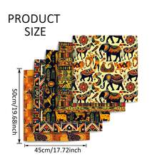 African Kente Themed Fabric Bundle - 5pcs, Assorted Colors, Pre-Cut Polyester Quilting Squares For DIY Crafts, Gift WrappingQuilt Making Sewing Quilting Crafting Hand Sewing DIY Doll Fabric Stitching - Multicolor - View 11