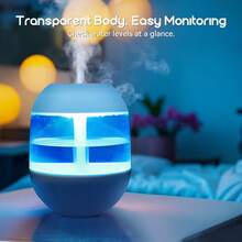 1pc USB Cold Mist Humidifier | Colorful Gradient Nightlight, Suitable For Quiet Air Humidifiers In Bedroom, Nursery, Office, And Indoor Plants,The Perfect Gift - White - View 9
