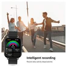 1pc Unisex Smart Watch With Steel Strap, 1.83-Inch Touch Screen, Calling Function, Activity Tracking, Multiple Sports Modes, Call/Message Reminder, USB Charging, Compatible With Android & IOS, 240P TFT Display, 180mAh Li-Ion Battery, Suitable As Holiday Gift - 彩色 - 查看 14