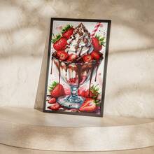 1 Pc Canvas Painting,Ice Cream, Strawberries, Chocolate, Milkshake Glass, Whipped Cream, Chocolate Drizzle, Striped Straw,Wood Framed Painting (1) Thickness 2.5 Cm/ 1 Inch-Home Decoration For All Occasions,Ideal New Year, Valentine's Day,Thanksgiving,Easter,Christmas Gift,Room Decoration Aesthetic,Wall Decoration Art,Perfect Gift,Autumn And Winter Wall Decoration,Living Room Decoration, Bedroom Decoration, Kitchen Decoration, Entry Decoration, Bathroom Decoration, Direct Wall Painting, High Quality Wall Painting Poster,Modern Home Decoration Stretched And Framed Ready To Hang - Black - View 4