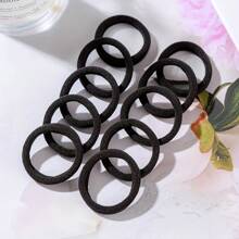Fascia per capelli nera da donna, fascia senza cuciture, fermaglio elastico per coda di cavallo, non danneggia i capelli spessi, adatta per il ritorno a scuola