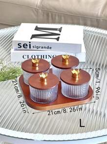 1 Set Bandeja de madera para aperitivos, para uso en fiestas y reuniones