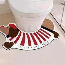 1 件可爱腊肠犬硅胶垫，防溅 U 型浴室地毯，家用可水洗，柔软针织，手工制作，无纺布，防滑，易于清洁，3.5 厘米厚房间装饰浴室配件返校入口装饰浴室厨房装饰 - 彩色 - 查看 20