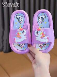 Children's Slippers Girls New Home Anti-Skid Soft Bottom Cute Princess Cartoon Baby