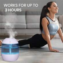 1pc USB Cold Mist Humidifier | Colorful Gradient Nightlight, Suitable For Quiet Air Humidifiers In Bedroom, Nursery, Office, And Indoor Plants,The Perfect Gift - White - View 6