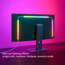 1 件 24/27 LED 背光屏幕灯带，与屏幕同步，适用于游戏室装饰、电脑装饰