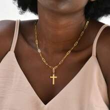 Collar cruzado minimalista y versátil de moda para mujeres