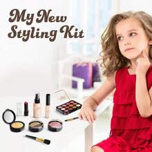 3/10/12pcs Girls Pretend Makeup Toys Beauty Salon Set, Realistic Lipstick Eyeshadow Vanity Playset, Suitable For 4-8 Years Old Girl, Fashion Makeup Party Gift For Kids Christmas Birthday (No Real Cosmetics)