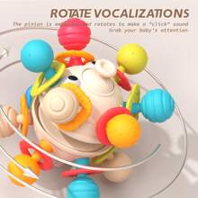 1pc Cute Puffer Fish Tactile Ball, Infant Sensory Toy, Baby Teether Toy, Interaction Sensory Ball - Colorful Plastic Grasping Toy, Suitable For Early Learning And Brain Development, Christmas/Birthday Gift For Baby Boys And Girls