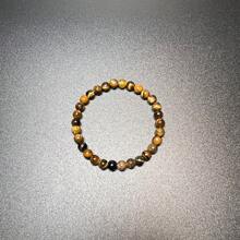 1 pieza Pulsera de cuentas de ojo de tigre, pulsera de energía de yoga hecha a mano con cuentas redondas de piedra natural, regalo de joyas de moda