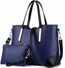 SYKT Monederos y bolsos para las bolsas de asas de hombro de la bolsa para mujer Carteras - 7-04 Azul Oscuro - Ver 4