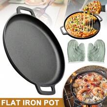 11-Inch Pre-Seasoned Cast Iron Skillet With Dual Handles – Perfect For Baking, Stovetop, Grill, Or Campfires – Durable, Even Heat Distribution, Versatile Kitchen Tool For Pizza Lovers - Black - View 6