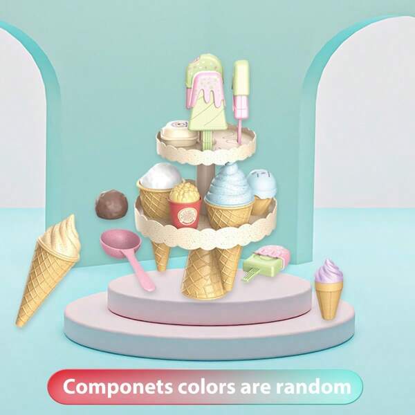 Juego de cocina infantil con helado, palomitas de maíz, postres, juego de juego de simulación, regalo de cumpleaños/Navidad para niños y niñas