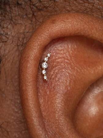 Pendientes apilados de plata de ley 925 con arete de cartílago de amatista de 16G, arete de oreja y arete trepador