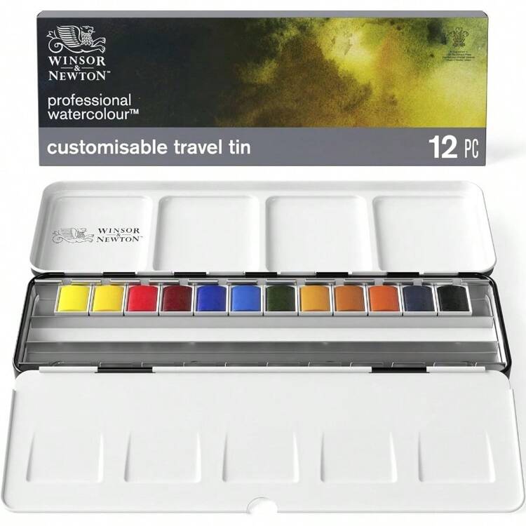 Winsor＆Newton 48色セット5ml & 金銀絵の具 Winsor＆Newton プロフェッショナル ウォーターカラー 5ml