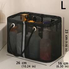 1 件装便携式网状淋浴架，适用于大学宿舍必备，淋浴架宿舍带 8 个口袋，大容量，适合海滩、游泳、健身房的淋浴袋