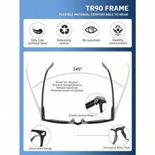 5pcs Glasses,Unisex Square Plastic Computer/Gaming/TV/Mobile Phone Glasses, Reduce Eye Fatigue, Light Glasses, Glasses For Women Men, Anti Eyestrain