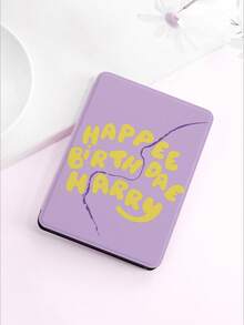 1 件生日快乐字母图案保护套适用于 Kindle NK 11/Kindle Basic/Kindle Paperwhite 5、Kindle 2024，自动唤醒/睡眠，轻薄便捷，浪漫礼物 - 紫色 - 查看 10
