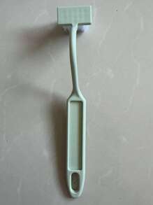 1pc Blue V-Shaped Toilet Brush: Innovative S-Shaped Curved Design For Efficient Cleaning Of The Toilet Bowl.