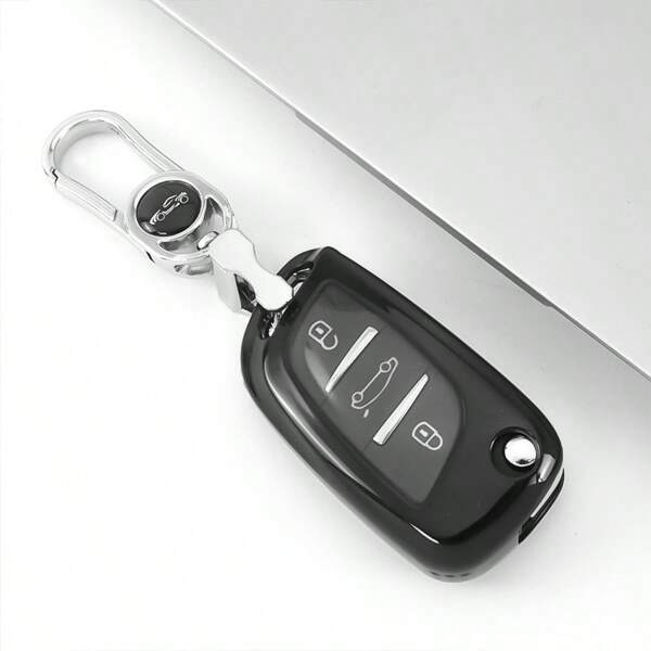 Elegante funda de alta gama apta tanto para hombres como para mujeres; para llaves de 3 botones de Citroën C1, C2, C3, C4, C5, Peugeot 306, 307, 407, 408, 807, DS, DS3, DS4, DS5, DS6, Berlingo de 2/3 botones