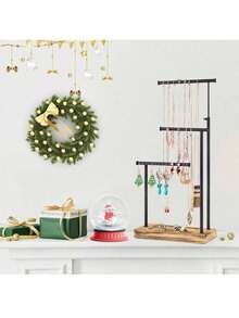 1 件珠宝收纳架，项链架，高度可调设计，可旋转珠宝架，适用于长项链、耳环、珠宝展示和收纳，适用于女性收纳整理器旅行必需品返校宿舍收纳 - 彩色 - 查看 3