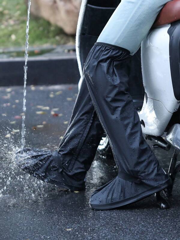 1 Pair Tall Rain Boot Covers, Anti-Slip, Waterproof, Thick & Durable, For Men & Women, Outdoor Use