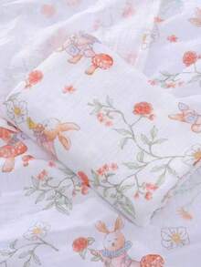 1pc 100*100cm Newborn Baby Cute Printed Muslin Swaddle Blanket