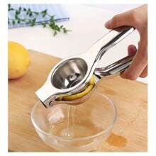 Exprimidor manual de acero inoxidable, exprimidor manual de limón, extractor de jugo de naranja, herramienta para hacer jugo de fruta en casa, 1 pieza