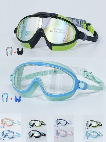 2pcs Anti-Fog Anti-Leak Swimming Goggles, Suitable For Children Aged 3-15