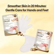 Epielle Hydrating Foot Masks, 6 Pairs Moisturizing Socks Dry, Cracked Feet, Restores And Softens Skin With Jojoba Oil And Shea Butter, Korean Skincare, Foot Spa Gifts Women - Hydrating Gloves - View 4