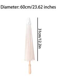 1Pc White Paper Umbrella Wedding Party Decoration, Wedding Table Centerpieces, Wedding Bridal Props, Vase Flower Arrangement Accessories, Photography Props, DIY Painting Supplies