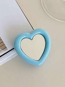 1 Stück einfarbiger Acrylspiegel Herzform Handy Griff Expandierbarer Tablet Tischständer kompatibel mit iPhone, Android Handy, Geschenk für Geburtstag, Familie, Freunde Drück-Zieh Handygriff, Handyhalterung, Handyzubehör kompatibel mit iPhone, Android Handy, Geschenk für Geburtstag, Familie, Freunde
