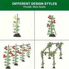 1 Set Of 40 Durable Metal Climbing Plant Garden Stakes -3-In-1 Combination To Form A 70.8-Inch High And 70.8-Inch Long Vine Support Pole Suitable For Tomatoes, Grapes, Cucumbers, And Pomegranates - Essential For Greenhouse And Outdoor Gardening