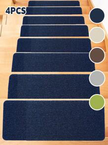 8 PIEZAS Pisadas antideslizantes para escaleras - Alfombras adhesivas de doble cara para escalones de madera/concreto, interior/exterior, almohadillas de seguridad con reducción de ruido (instalación sin taladro)