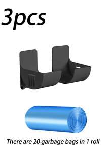 6pcs Hole-Free Garbage Bag Storage Rack, Wall-Mounted Kitchen Organizer, Adjustable Angle For Storing Garbage Bags, Umbrellas, Curtain Rods, Rolling Pins, Cling Wrap, Foil, Suitable For Home, Restaurant, Hotel, Can Be Given As Gifts On Holidays Like Father's Day And Mother's Day
