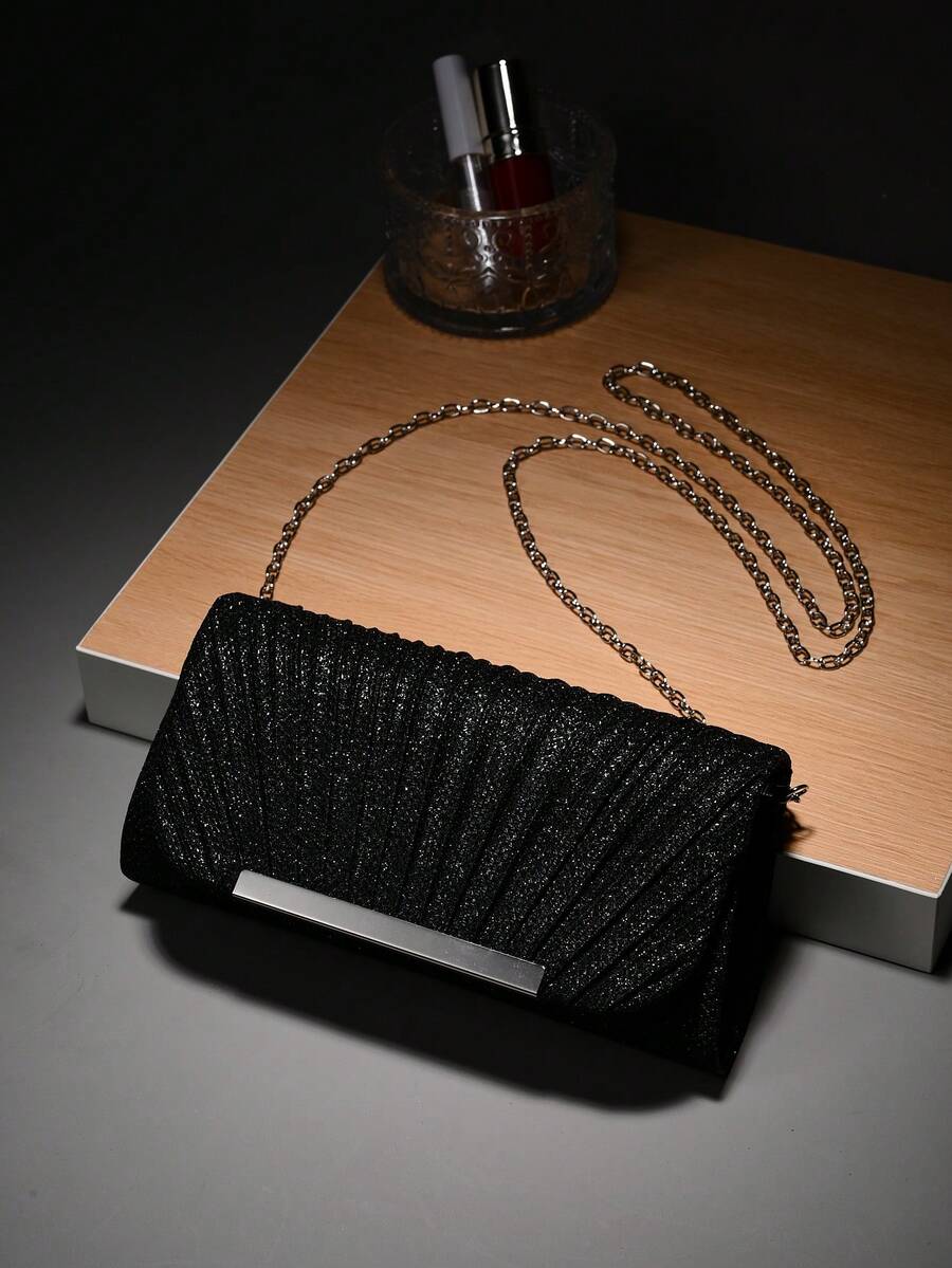 Borsa regalo di Natale divertente, borsetta da sera con paillettes in stile europeo e americano, borsa da donna per cena con catena a spalla, borsa da festa elegante, raffinata e di lusso con paillettes, busta luccicante, dettagli stile twist, borsetta da sera glamour, borsa da donna per festa